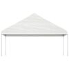 vidaXL Gazebo com telhado 4,46x5,88x3,75 m polietileno branco