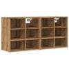 vidaXL Sapateiras 2 pcs carvalho artesanal 52x30x50 cm