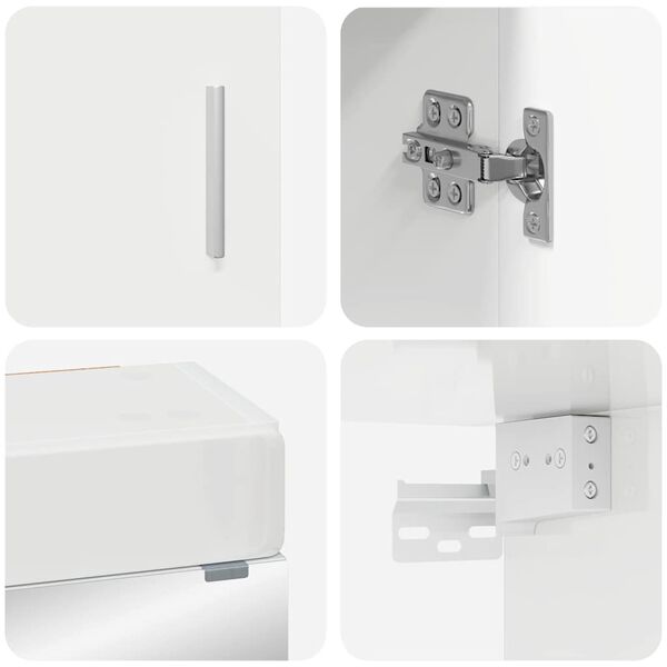 vidaXL Conjunto de M&oacute;veis para Banheiro TULUM Branco Brilhante