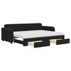 vidaXL Sof&aacute;-cama com gavet&atilde;o e gavetas 80x200 cm veludo preto