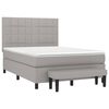 vidaXL Cama com molas/colch&atilde;o 140x190 cm tecido cinzento-claro