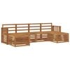 vidaXL Conjuntos de sof&aacute;s 6 pcs Natural Madeira S&oacute;lida de Ac&aacute;cia