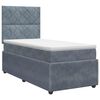 vidaXL Cama box spring com colch&atilde;o Cinzento-Escuro 80 x 200 cm Veludo