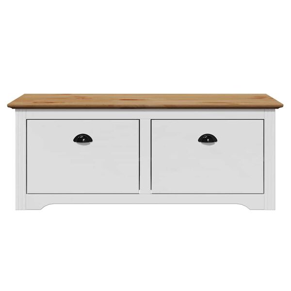 vidaXL Banco de corredor BODO 114x40x45 cm branco e castanho