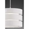 Wofi Candeeiro suspenso BELLE 42 W tecido branco