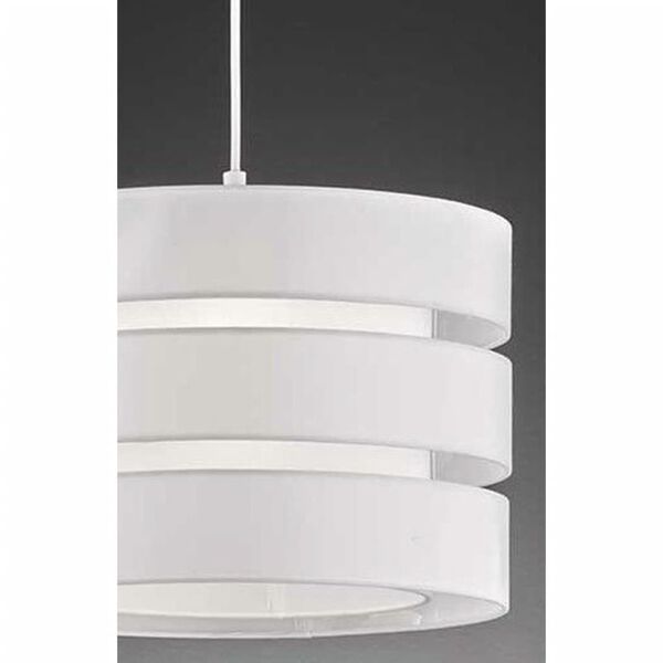Wofi Candeeiro suspenso BELLE 42 W tecido branco