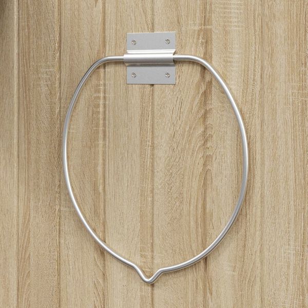 vidaXL Suporte de parede para balde a&ccedil;o prateado