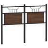 vidaXL Cabeceira de substitui&ccedil;&atilde;o 120cm derivados madeira/a&ccedil;o carvalho castanho