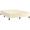 vidaXL Estrutura de cama 140x200 cm couro artificial cor creme