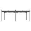 vidaXL Pérgola com toldo retrátil 589x292x230 cm cor antracite