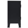 vidaXL Aparador de metal estilo industrial 120x35x70 cm preto