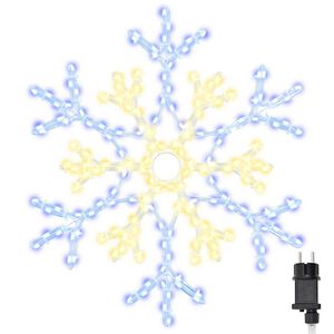 vidaXL Floco de Natal Branco quente 56 x 49 x 0.7 cm PVC 180 LED