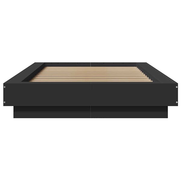 vidaXL Estrutura de cama 100x200 cm derivados de madeira preto