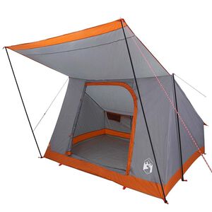 vidaXL Barraca de Camping Cinza e Laranja 282 x 225 x 154 cm tafet&aacute;