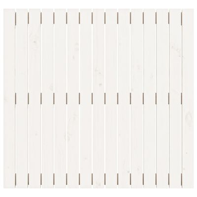 vidaXL Cabeceira de parede 95,5x3x90 cm madeira de pinho maciça branco