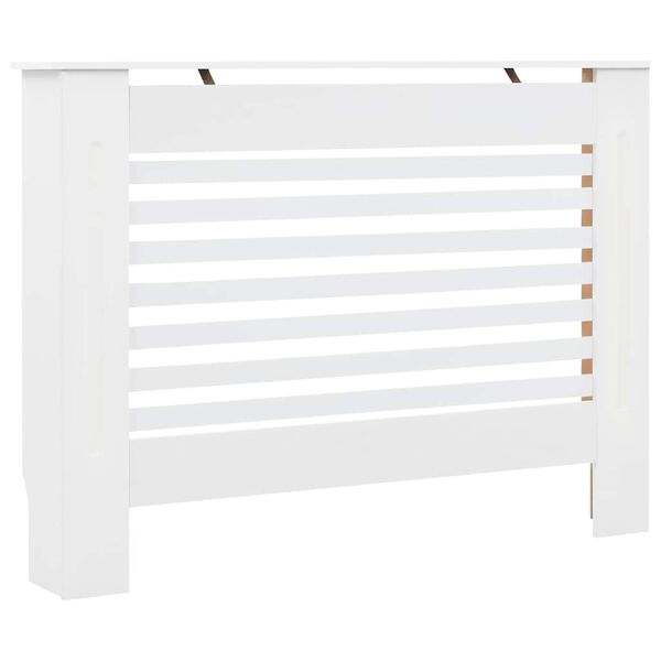 vidaXL Cobertura de radiador 112x19x81,5 cm MDF branco