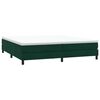vidaXL Cama com molas colch&atilde;o 200x210 cm veludo verde-escuro