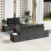 vidaXL Conjunto de Sof&aacute; de Jardim com almofada 6 pcs Preto vime PE