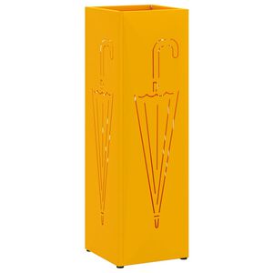 vidaXL Suporte para Guarda-chuva de chuva Mostarda 15,5 x 15,5 x 49 cm