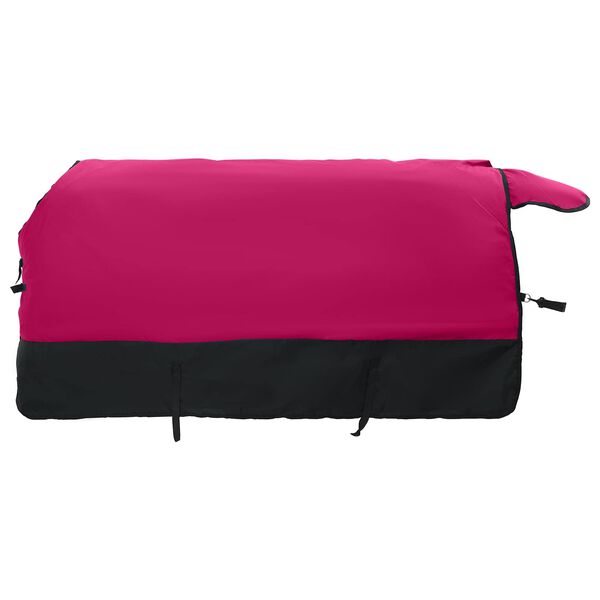 vidaXL Cobertor de Cavalo Rosa e Preto 105 cm Poli&eacute;ster