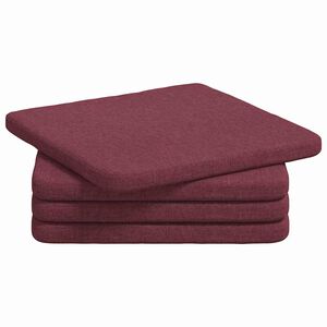 vidaXL Almofadas de Assento 4 unid. tecido Vinho Vermelho