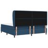 vidaXL Cama Box com colch&atilde;o com cabeceira Azul 200 x 200 cm tecido