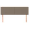 vidaXL Cabeceiras cinzento-acastanhado 144x5x78/88 cm tecido