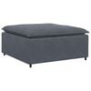 vidaXL M&oacute;dulo de pufe para sof&aacute; modular cinzento-escuro 100x100x48 cm