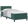 vidaXL Cama Box com colch&atilde;o Verde Escuro 90 x 190 cm Veludo