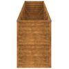 vidaXL Canteiro elevado de jardim 385x50x69 cm Aço Corten