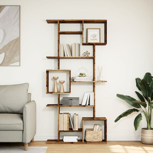 vidaXL Estante 92x29x188 cm derivados de madeira madeira velha