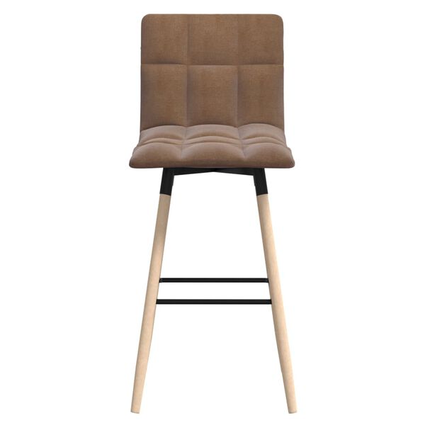 vidaXL Bancos de bar 2 pcs tecido cinzento-acastanhado