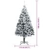 vidaXL &Aacute;rvore de Natal Artificial Branco 180 cm PVC, A&ccedil;o e Pl&aacute;stico