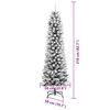 vidaXL &Aacute;rvore de Natal Artificial Branco 210 cm PVC, Metal e Pl&aacute;stico