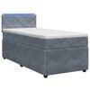 vidaXL Cama box spring com colch&atilde;o Cinzento-Escuro 80 x 200 cm Veludo