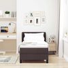 vidaXL Cama Box com colchão Marrom Escuro 80 x 200 cm tecido