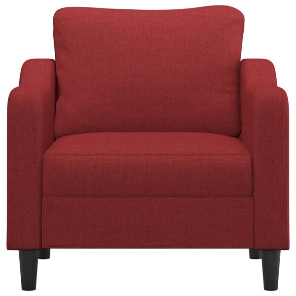 vidaXL Poltrona 60 cm tecido vermelho tinto