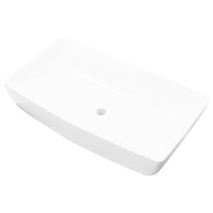 vidaXL Cuvete Cer&acirc;mica de luxo Retangular Branca 71 x 39 cm