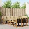 vidaXL Conjunto de Sof&aacute;s para Exterior 9 pcs Natural e Bege