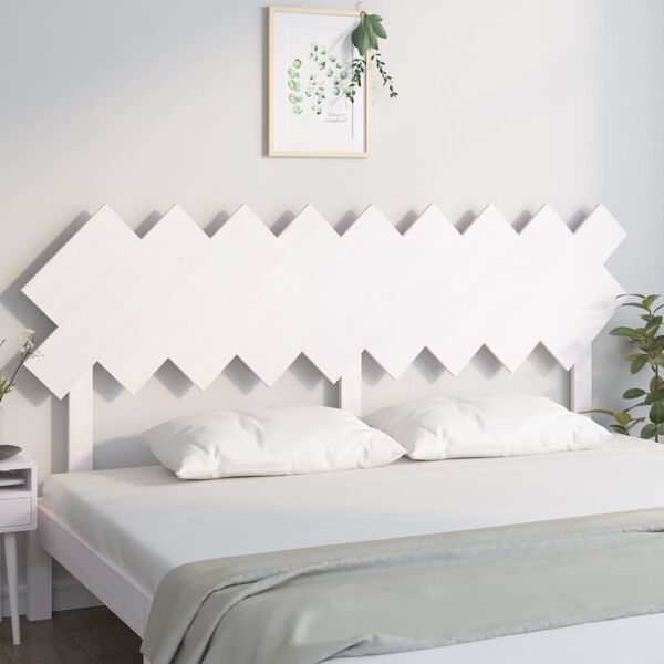 vidaXL Cabeceira de cama 178x3x80,5 cm pinho maci&ccedil;o branco