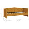 vidaXL Sof&aacute;-cama c/ colch&atilde;o e sa&iacute;da USB 90x200 cm veludo castanho