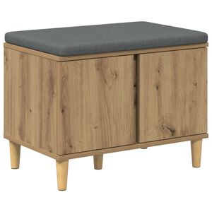 vidaXL Banco de Hall Carvalho Artesanal 60 x 38 x 46 cm