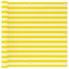 vidaXL Tela de varanda 90x500 cm PEAD amarelo e branco