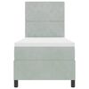 vidaXL Cama Box com colch&atilde;o Cinzento-claro 80 x 200 cm tecido
