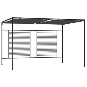 vidaXL Gazebo com toldo retr&aacute;til 4x3x2,3 m 180 g/m&sup2; antracite