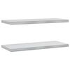 vidaXL Prateleiras de parede 2 pcs 75x30 cm a&ccedil;o inoxid&aacute;vel prateado