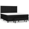vidaXL Cama com molas/colch&atilde;o 180x200 cm tecido preto