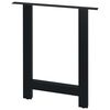 vidaXL Pernas para mesa de jantar 2 pcs estrutura em H 60x72 cm