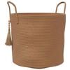 vidaXL Cesto de arruma&ccedil;&atilde;o &Oslash;40x35 cm algod&atilde;o castanho