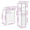 vidaXL 4 pcs conjunto de m&oacute;veis para WC BODO pinho maci&ccedil;o branco